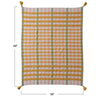 Woven Recycled Cotton Jacquard Throw w Tassel