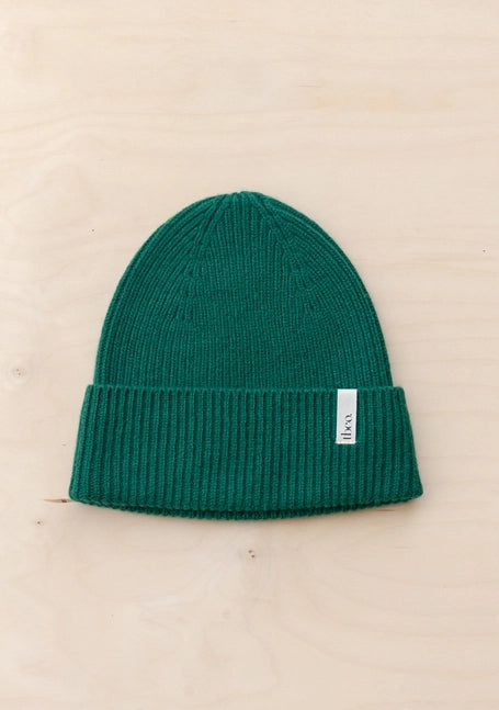 Cashmere &amp; Merino Beanie in Forest