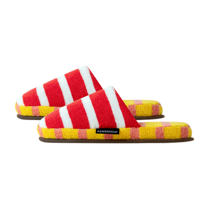 Red Stripe Mello Slipper- Size 35-39 Euro