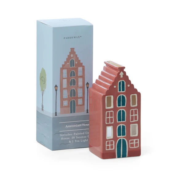 Ceramic Amsterdam Style Incense & Tea Light Holder