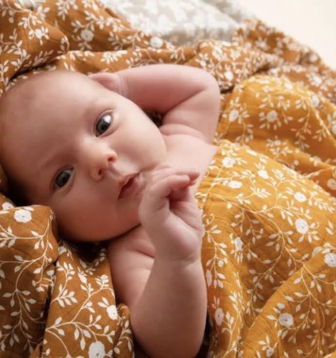 Swaddle Muslin Cloths- 2 pack- Blossom and Caramel