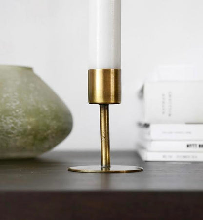 Antique Brass Candle Stand- Small