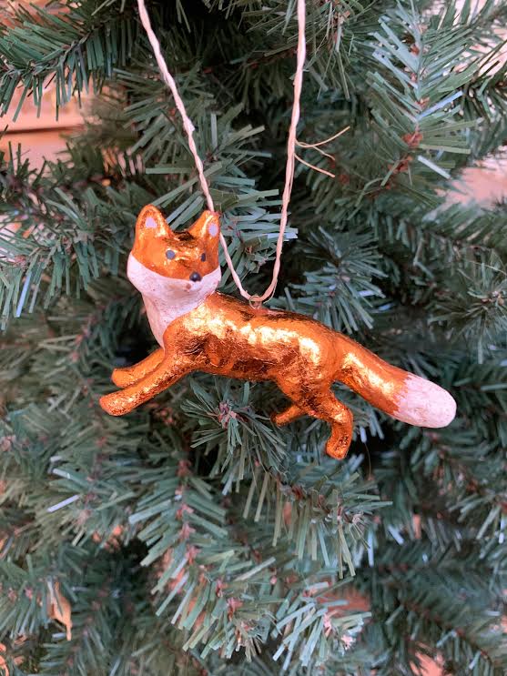 Copper or Gold Fox Ornament