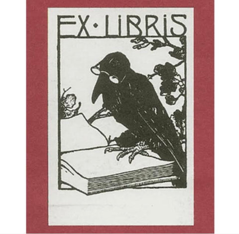 Saturn Press Ex Libris Crow Bookplates- 20 per package