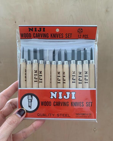 Niji Wood Carving Knives Set- 12 Pieces