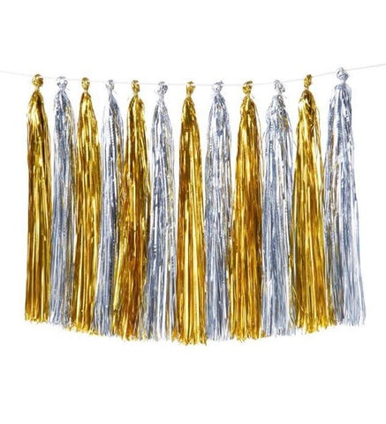 Gold & Silver Tassel Garland