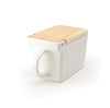 Zero Japan Ceramic Salt Box with Wooden Lid