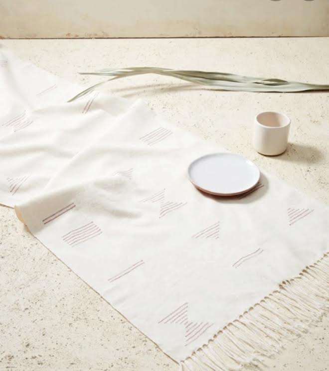 MINNA Shapes Table Runner- Pink