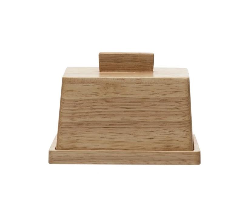 Wood Butter Dish with Lid