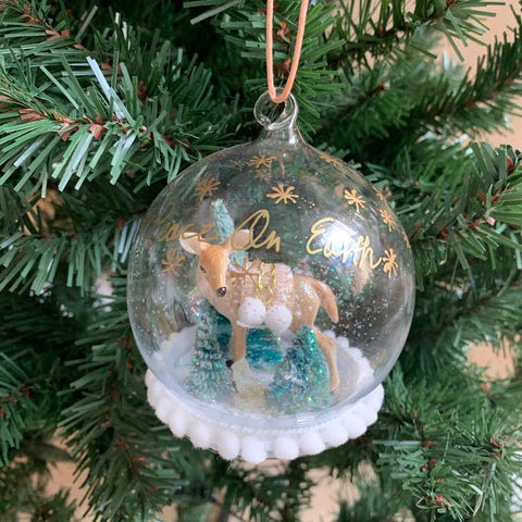 Peace on Earth Deer Globe