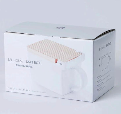 Zero Japan Ceramic Salt Box with Wooden Lid