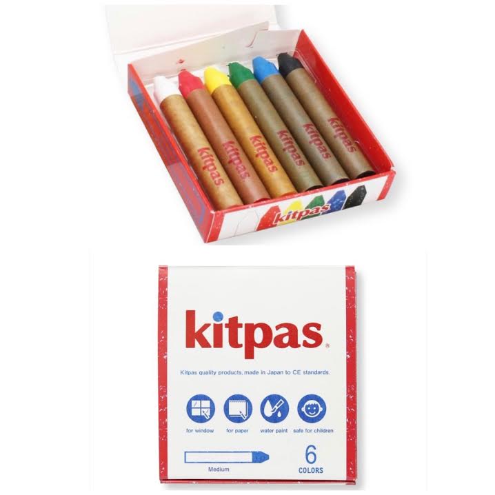 Kitpas Art Crayons: 6 Colors