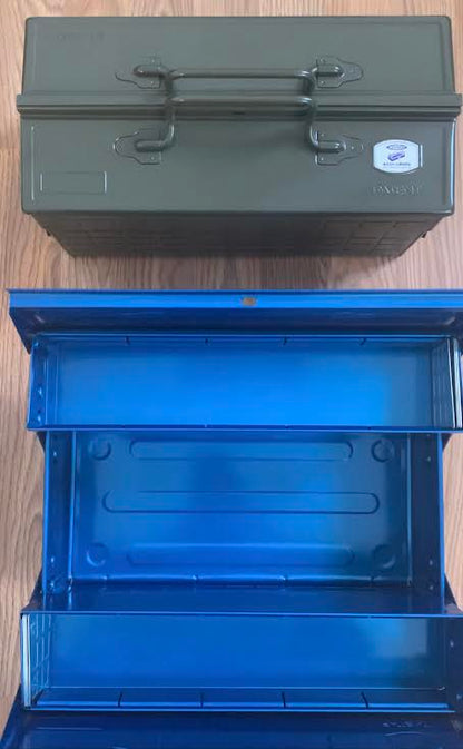 Toyo ST-350 Steel Toolbox with Cantilever Lid and Upper Storage Trays