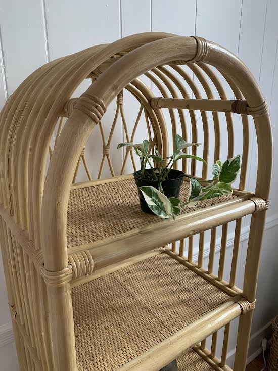 Handwoven Rattan Bookcase - PICK UP ONLY