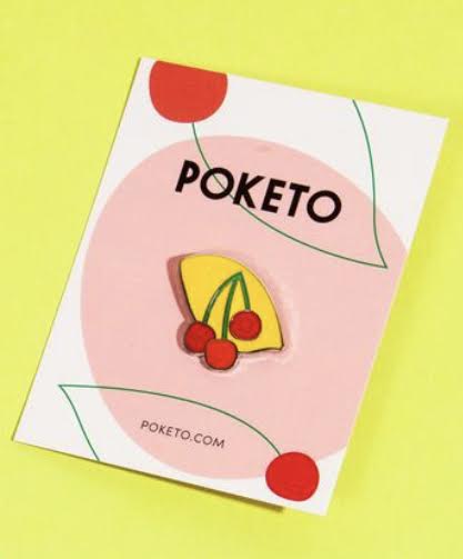 Poketo Cherries Pin