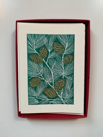 Saturn Press Pine Cones Boxed Cards