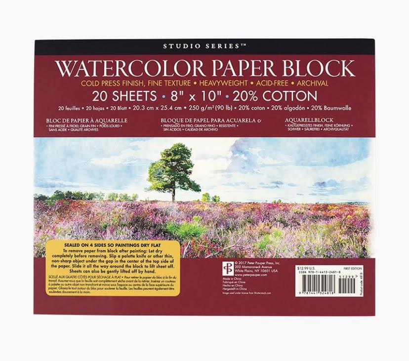 Watercolor Paper Block 8x10