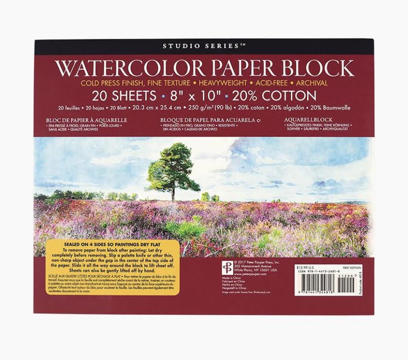 Watercolor Paper Block 8x10