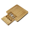 Four Piece Bamboo Cheese Board & Knife Set