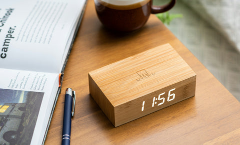 Bamboo Flip Click Clock