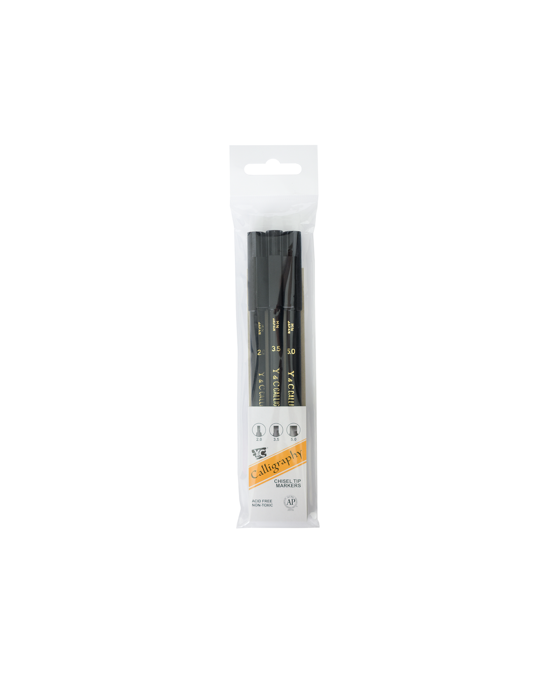 Marker Calligraphy Set Black 3  Pieces