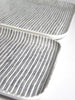 Fog Linen Grey & White Stripe Linen Tray- Small