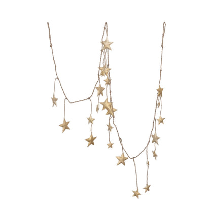 72"L Jute and Wool Felt Star Garland